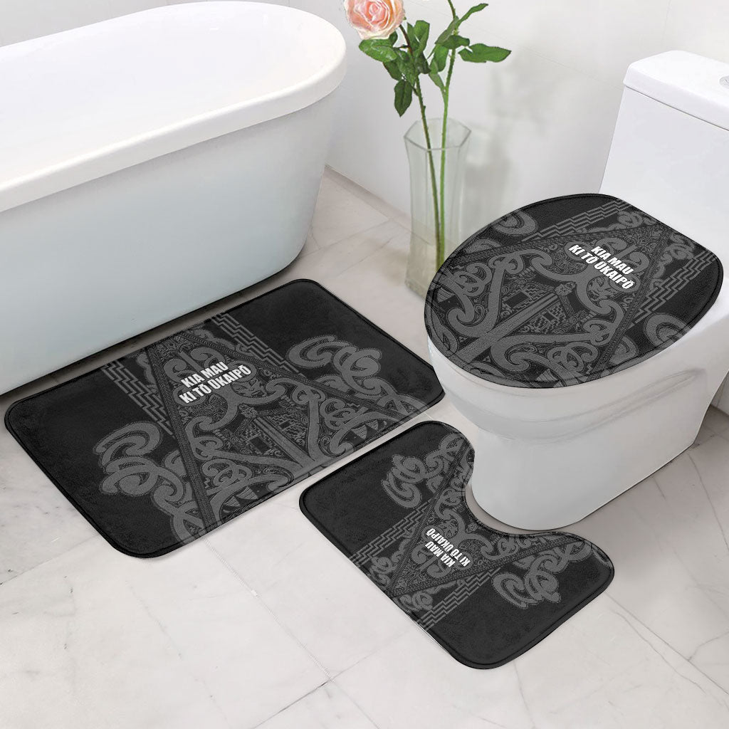 Maori Language Week Bathroom Set Kia Mau Ki To Ukaipo Grey Color