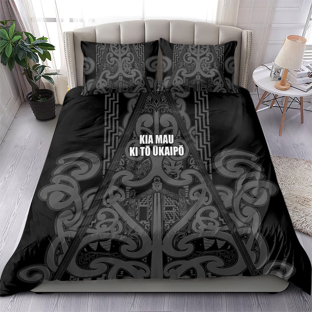 Maori Language Week Bedding Set Kia Mau Ki To Ukaipo Grey Color LT14 - Polynesian Pride