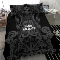 Maori Language Week Bedding Set Kia Mau Ki To Ukaipo Grey Color LT14 - Polynesian Pride