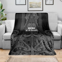 Maori Language Week Blanket Kia Mau Ki To Ukaipo Grey Color LT14 - Polynesian Pride