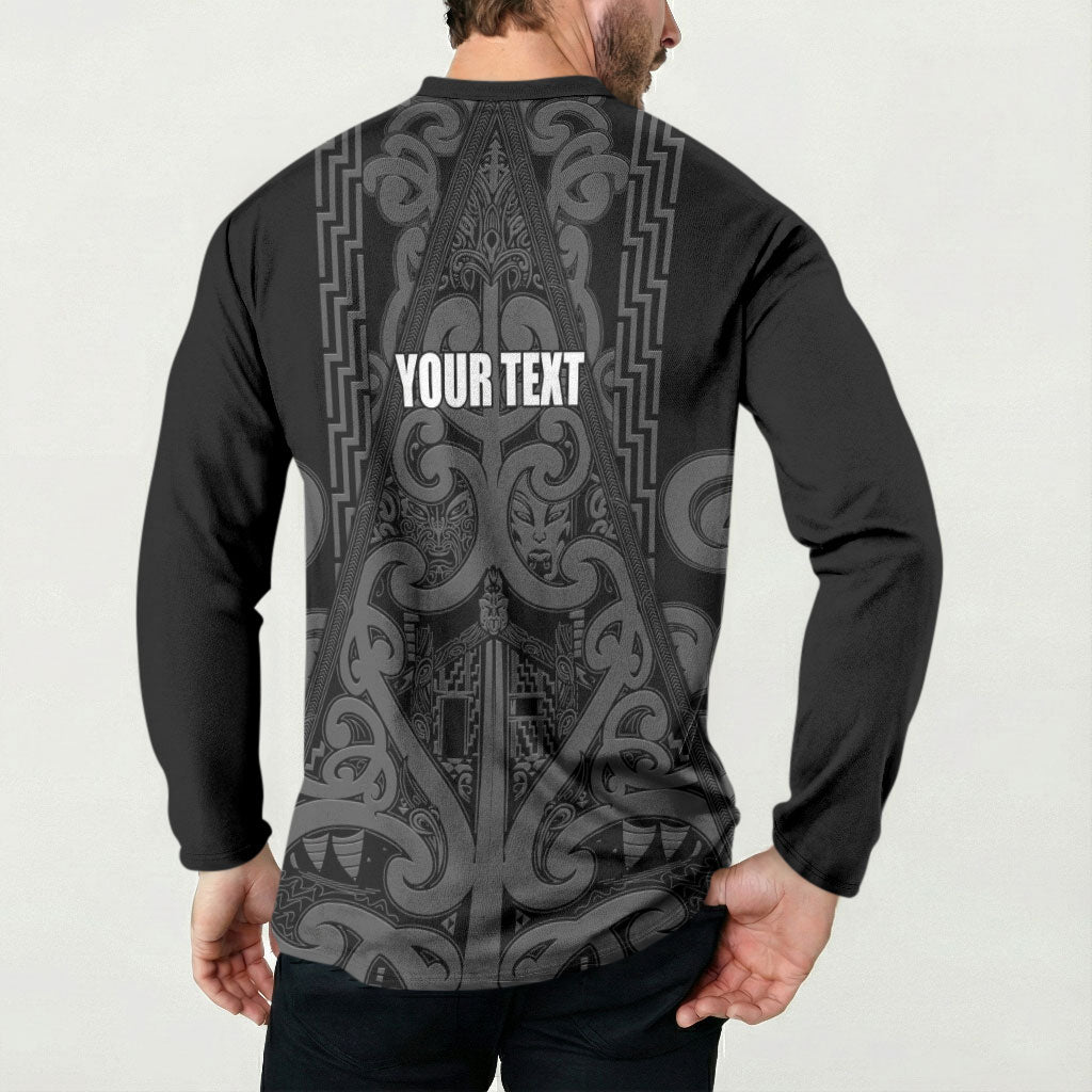 Maori Language Week Personalised Button Sweatshirt Kia Mau Ki To Ukaipo Grey Color LT14 - Polynesian Pride
