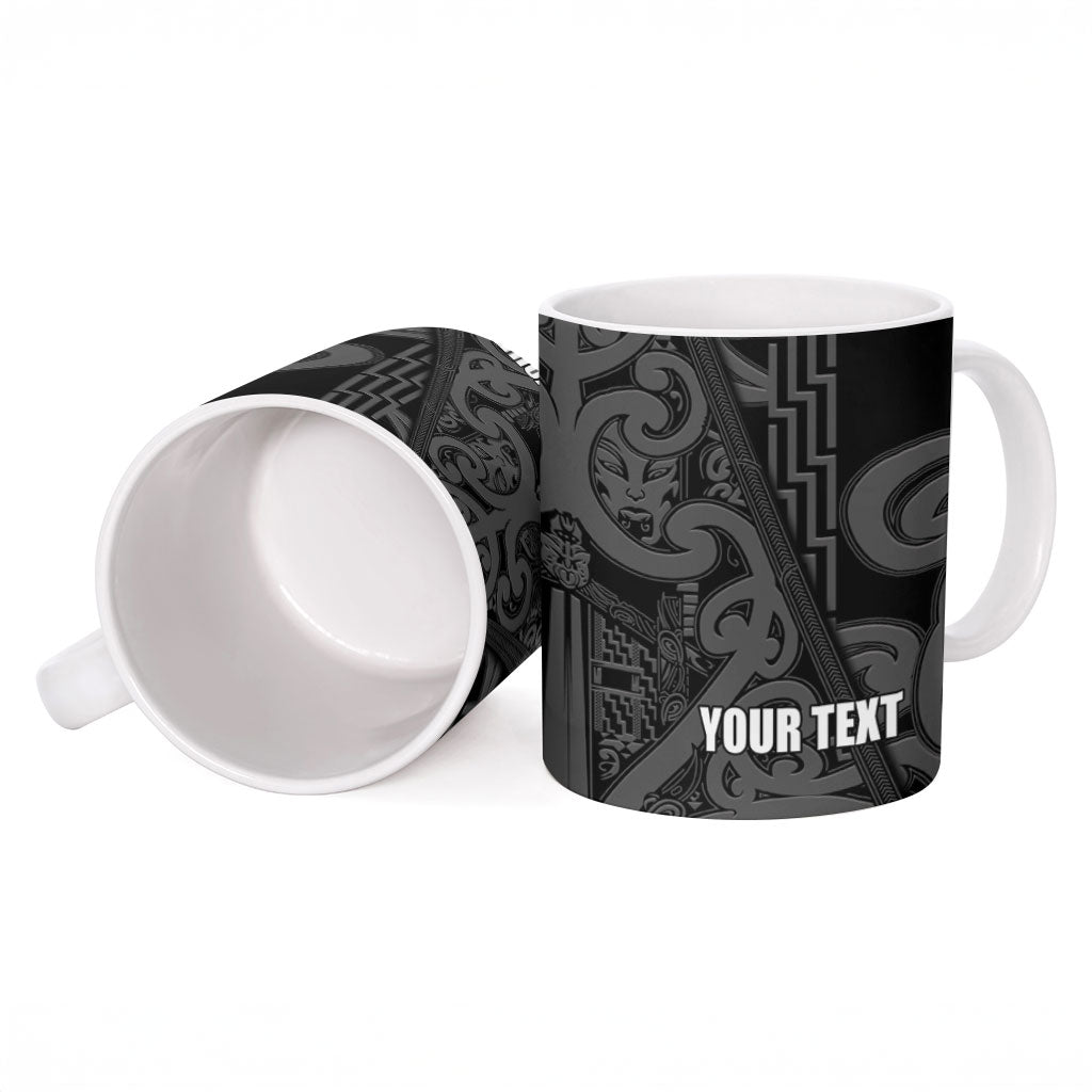 Maori Language Week Personalised Ceramic Mug Kia Mau Ki To Ukaipo Grey Color