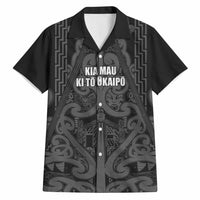 Maori Language Week Personalised Hawaiian Shirt Kia Mau Ki To Ukaipo Grey Color LT14 Grey - Polynesian Pride