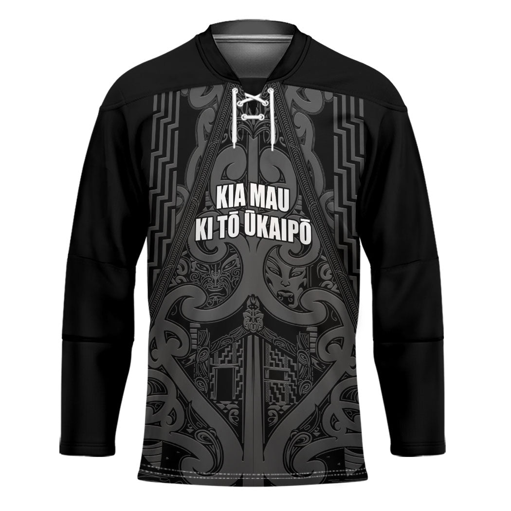 Maori Language Week Personalised Hockey Jersey Kia Mau Ki To Ukaipo Grey Color