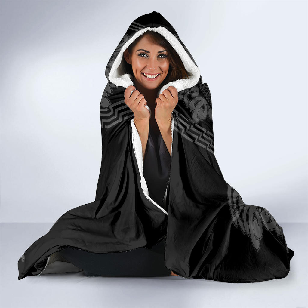 Maori Language Week Hooded Blanket Kia Mau Ki To Ukaipo Grey Color