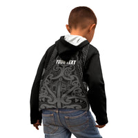 Maori Language Week Personalised Kid Hoodie Kia Mau Ki To Ukaipo Grey Color LT14 - Polynesian Pride
