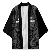 Maori Language Week Personalised Kimono Kia Mau Ki To Ukaipo Grey Color LT14 Unisex Grey - Polynesian Pride