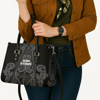 Maori Language Week Leather Bag Kia Mau Ki To Ukaipo Grey Color LT14 - Polynesian Pride