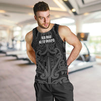 Maori Language Week Personalised Men Tank Top Kia Mau Ki To Ukaipo Grey Color LT14 Grey - Polynesian Pride