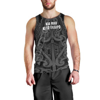Maori Language Week Personalised Men Tank Top Kia Mau Ki To Ukaipo Grey Color LT14 - Polynesian Pride
