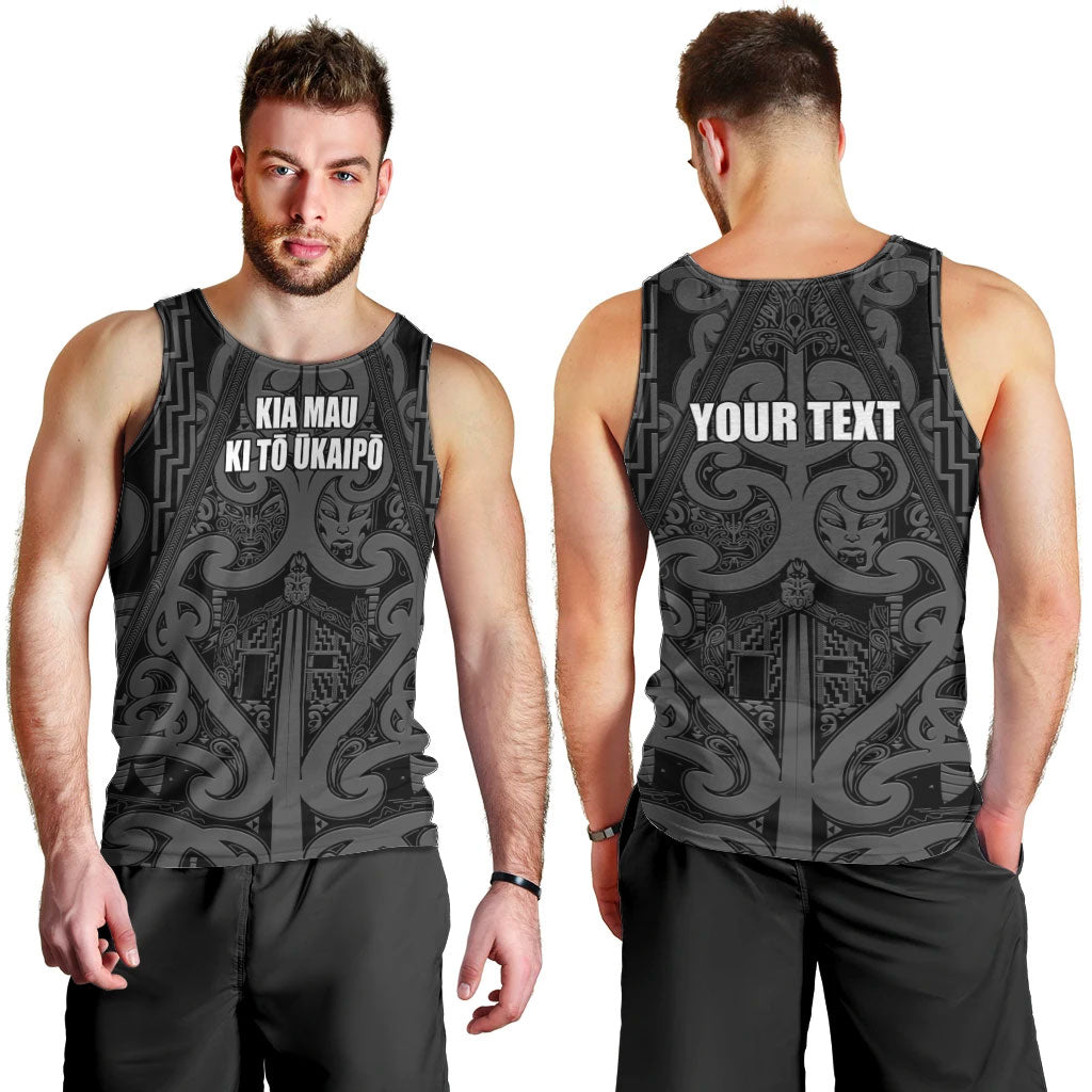 Maori Language Week Personalised Men Tank Top Kia Mau Ki To Ukaipo Grey Color LT14 - Polynesian Pride