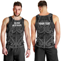 Maori Language Week Personalised Men Tank Top Kia Mau Ki To Ukaipo Grey Color LT14 - Polynesian Pride
