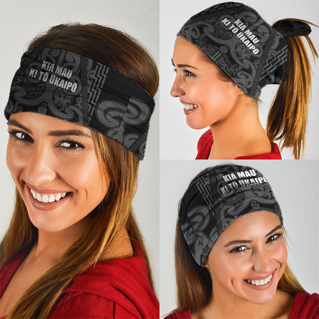Maori Language Week Neck Gaiter Kia Mau Ki To Ukaipo Grey Color LT14 - Polynesian Pride