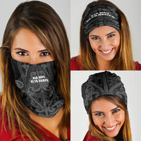 Maori Language Week Neck Gaiter Kia Mau Ki To Ukaipo Grey Color LT14 - Polynesian Pride