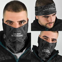 Maori Language Week Neck Gaiter Kia Mau Ki To Ukaipo Grey Color LT14 - Polynesian Pride