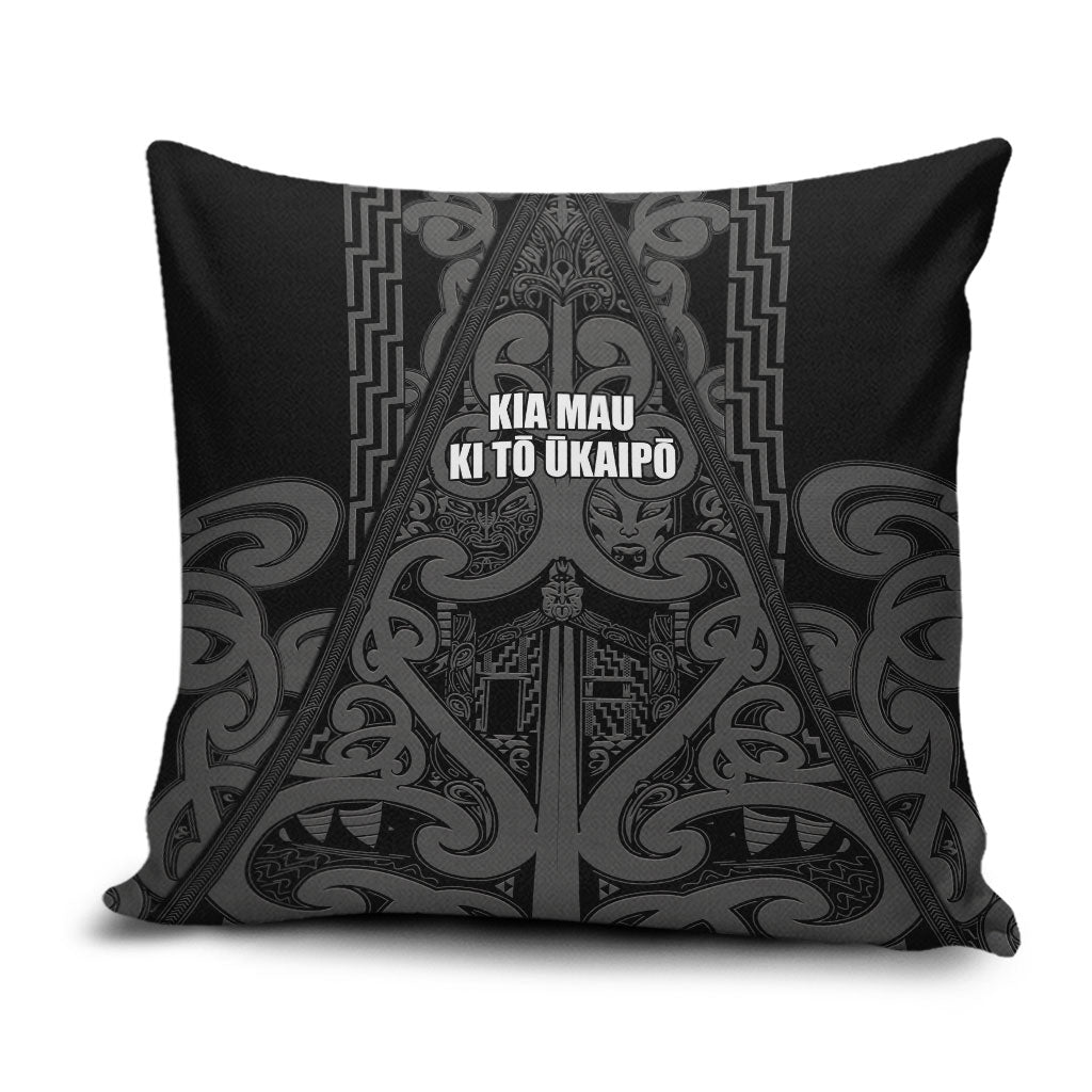 Maori Language Week Pillow Cover Kia Mau Ki To Ukaipo Grey Color