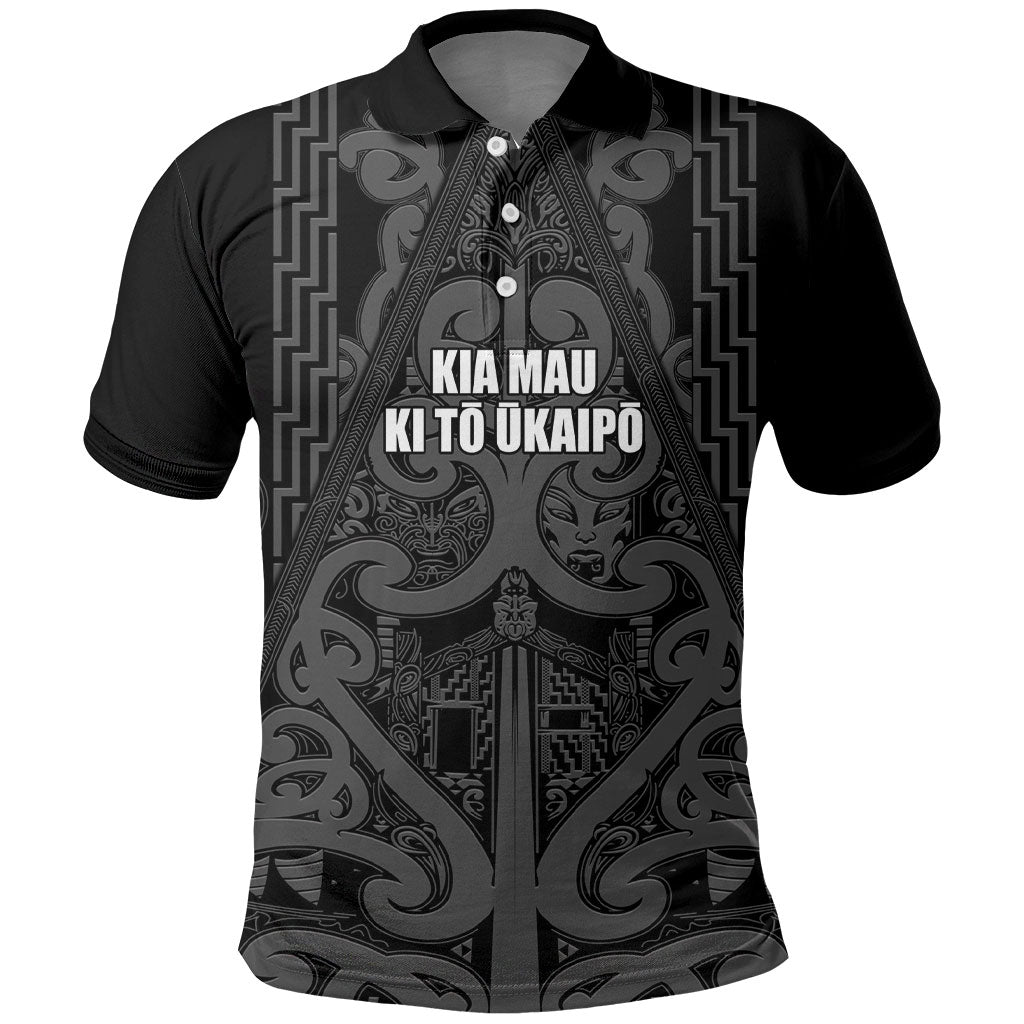 Maori Language Week Personalised Polo Shirt Kia Mau Ki To Ukaipo Grey Color LT14 Grey - Polynesian Pride