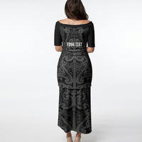 Maori Language Week Personalised Puletasi Kia Mau Ki To Ukaipo Grey Color LT14 - Polynesian Pride
