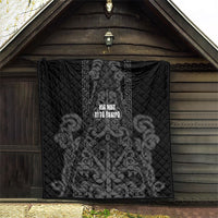 Maori Language Week Quilt Kia Mau Ki To Ukaipo Grey Color LT14 - Polynesian Pride