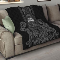 Maori Language Week Quilt Kia Mau Ki To Ukaipo Grey Color LT14 - Polynesian Pride