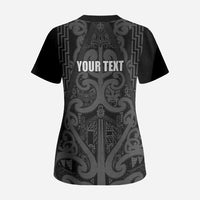 Maori Language Week Personalised Scrub Top Kia Mau Ki To Ukaipo Grey Color LT14 - Polynesian Pride