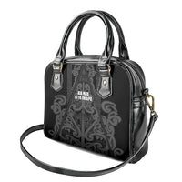 Maori Language Week Shoulder Handbag Kia Mau Ki To Ukaipo Grey Color LT14 - Polynesian Pride