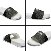 Maori Language Week Slide Sandals Kia Mau Ki To Ukaipo Grey Color