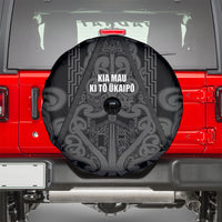 Maori Language Week Spare Tire Cover Kia Mau Ki To Ukaipo Grey Color LT14 - Polynesian Pride