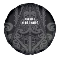 Maori Language Week Spare Tire Cover Kia Mau Ki To Ukaipo Grey Color LT14 - Polynesian Pride