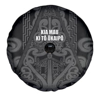 Maori Language Week Spare Tire Cover Kia Mau Ki To Ukaipo Grey Color LT14 - Polynesian Pride