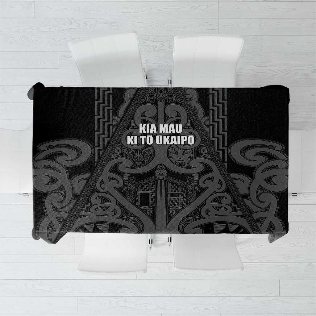 Maori Language Week Tablecloth Kia Mau Ki To Ukaipo Grey Color LT14 Grey - Polynesian Pride