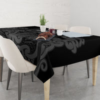 Maori Language Week Tablecloth Kia Mau Ki To Ukaipo Grey Color LT14 - Polynesian Pride
