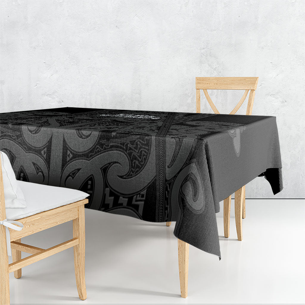 Maori Language Week Tablecloth Kia Mau Ki To Ukaipo Grey Color LT14 - Polynesian Pride