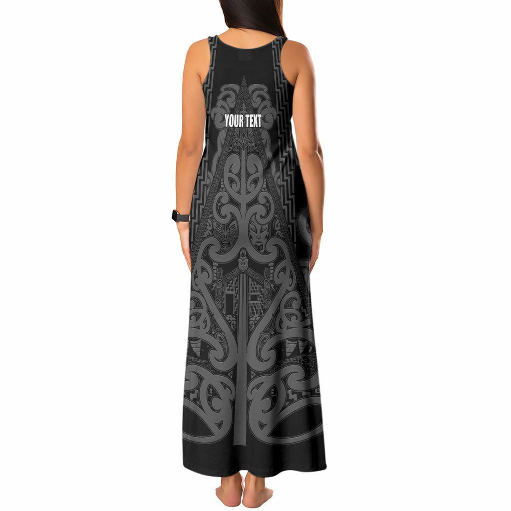 Maori Language Week Personalised Tank Maxi Dress Kia Mau Ki To Ukaipo Grey Color