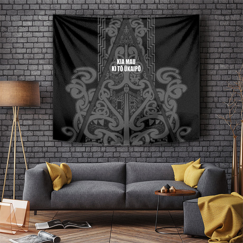 Maori Language Week Tapestry Kia Mau Ki To Ukaipo Grey Color LT14 Grey - Polynesian Pride