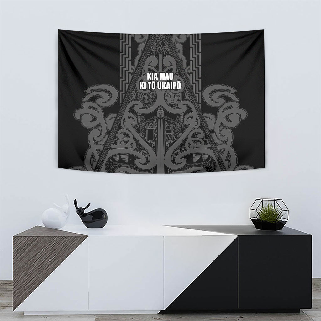 Maori Language Week Tapestry Kia Mau Ki To Ukaipo Grey Color LT14 - Polynesian Pride