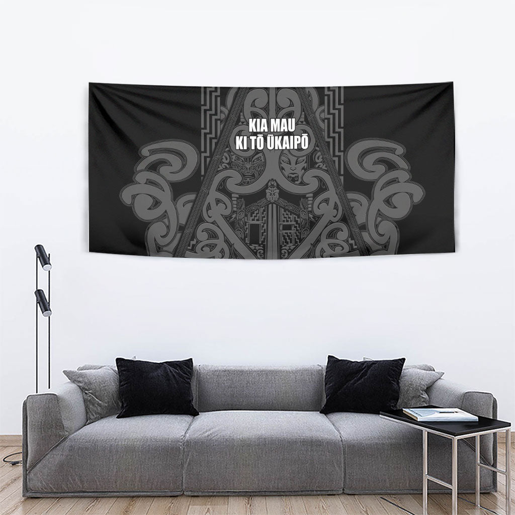 Maori Language Week Tapestry Kia Mau Ki To Ukaipo Grey Color LT14 - Polynesian Pride