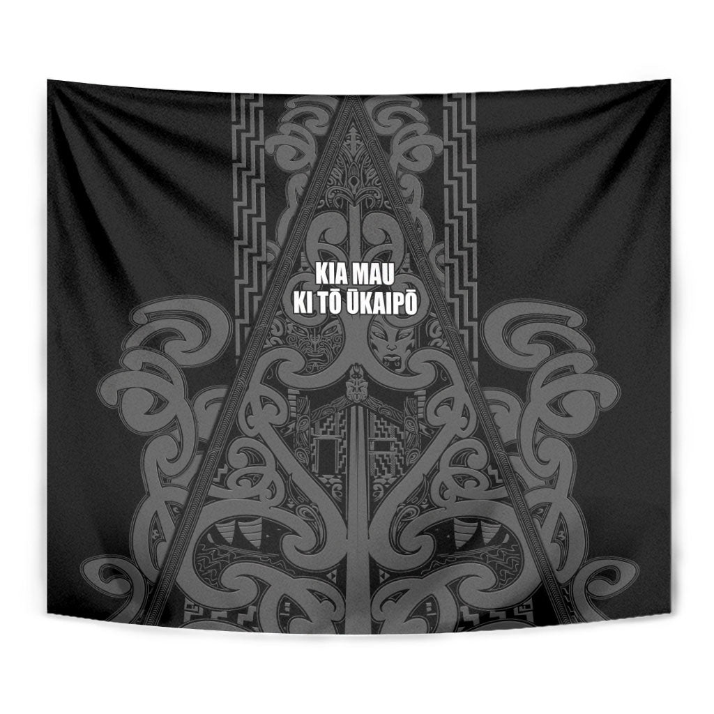 Maori Language Week Tapestry Kia Mau Ki To Ukaipo Grey Color LT14 - Polynesian Pride