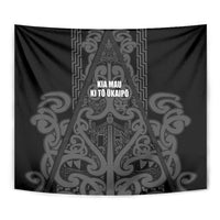 Maori Language Week Tapestry Kia Mau Ki To Ukaipo Grey Color LT14 - Polynesian Pride