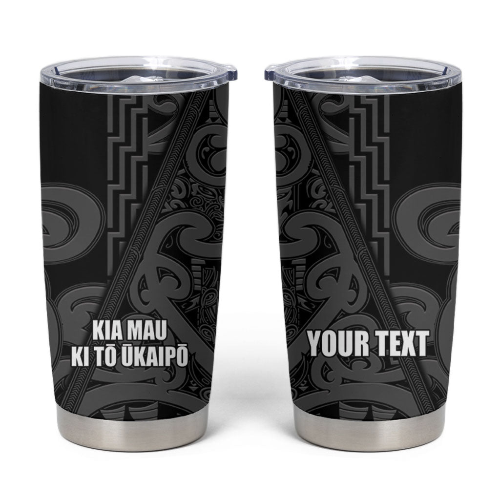 Maori Language Week Personalised Tumbler Cup Kia Mau Ki To Ukaipo Grey Color