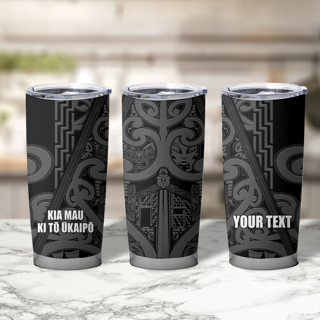 Maori Language Week Personalised Tumbler Cup Kia Mau Ki To Ukaipo Grey Color