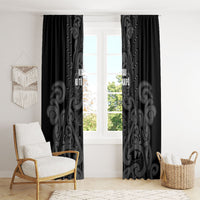 Maori Language Week Window Curtain Kia Mau Ki To Ukaipo Grey Color