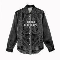 Maori Language Week Personalised Women Casual Shirt Kia Mau Ki To Ukaipo Grey Color LT14 - Polynesian Pride