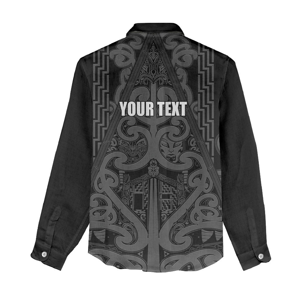Maori Language Week Personalised Women Casual Shirt Kia Mau Ki To Ukaipo Grey Color LT14 - Polynesian Pride