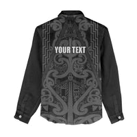 Maori Language Week Personalised Women Casual Shirt Kia Mau Ki To Ukaipo Grey Color LT14 - Polynesian Pride