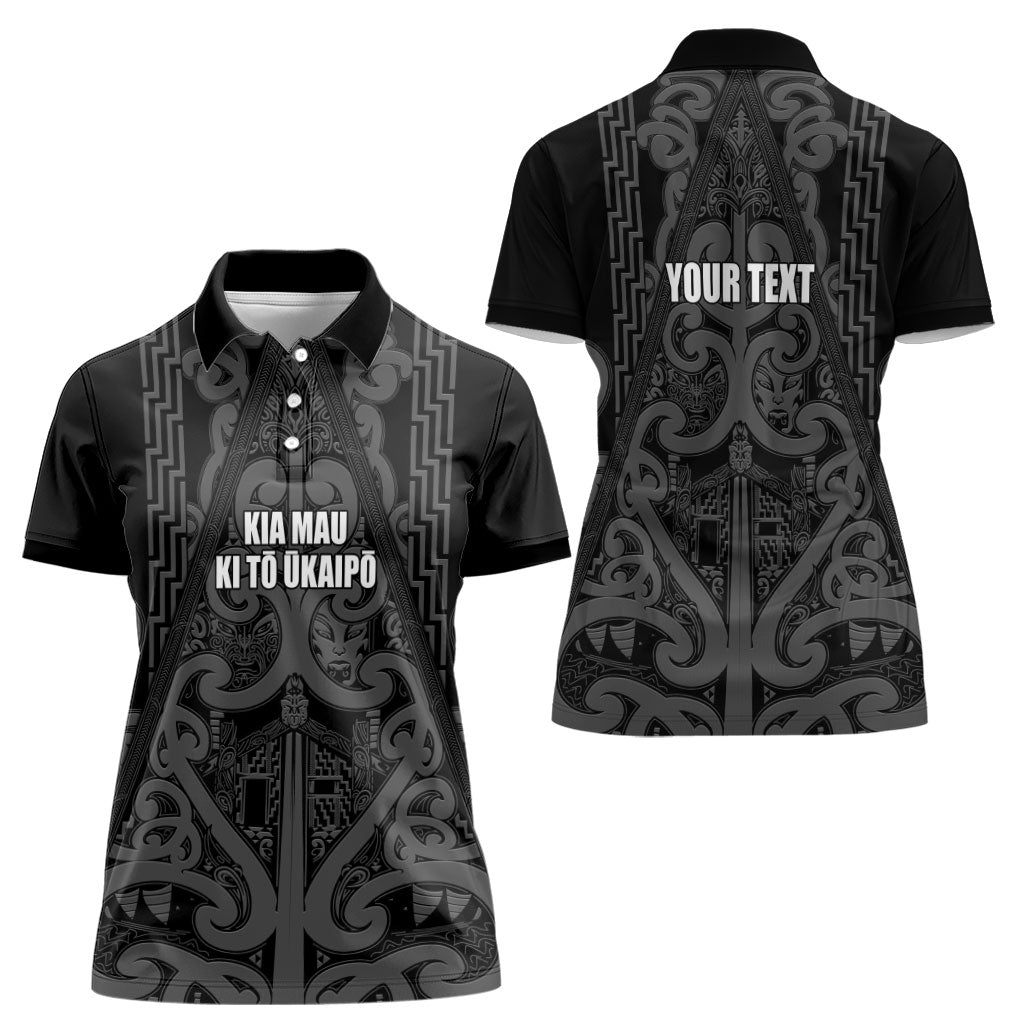 Maori Language Week Personalised Women Polo Shirt Kia Mau Ki To Ukaipo Grey Color LT14 - Polynesian Pride