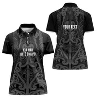 Maori Language Week Personalised Women Polo Shirt Kia Mau Ki To Ukaipo Grey Color LT14 - Polynesian Pride