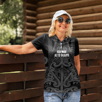 Maori Language Week Personalised Women Polo Shirt Kia Mau Ki To Ukaipo Grey Color LT14 - Polynesian Pride