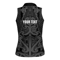 Maori Language Week Personalised Women Sleeveless Polo Shirt Kia Mau Ki To Ukaipo Grey Color LT14 - Polynesian Pride