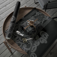 Maori Language Week Wrapping Paper Kia Mau Ki To Ukaipo Grey Color LT14 - Polynesian Pride